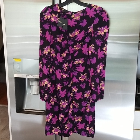 💕MAJE💕 Draped Dress ~ Floral Print T3 US Large L NWT - Picture 8 of 12